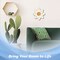 G128 9 IN White and Gold Flower Metal Wall Art Decor | Elegant Floral Wall Hanging Decor for Indoor Living Room Bedroom Office Outdoor Garden Patio Yard